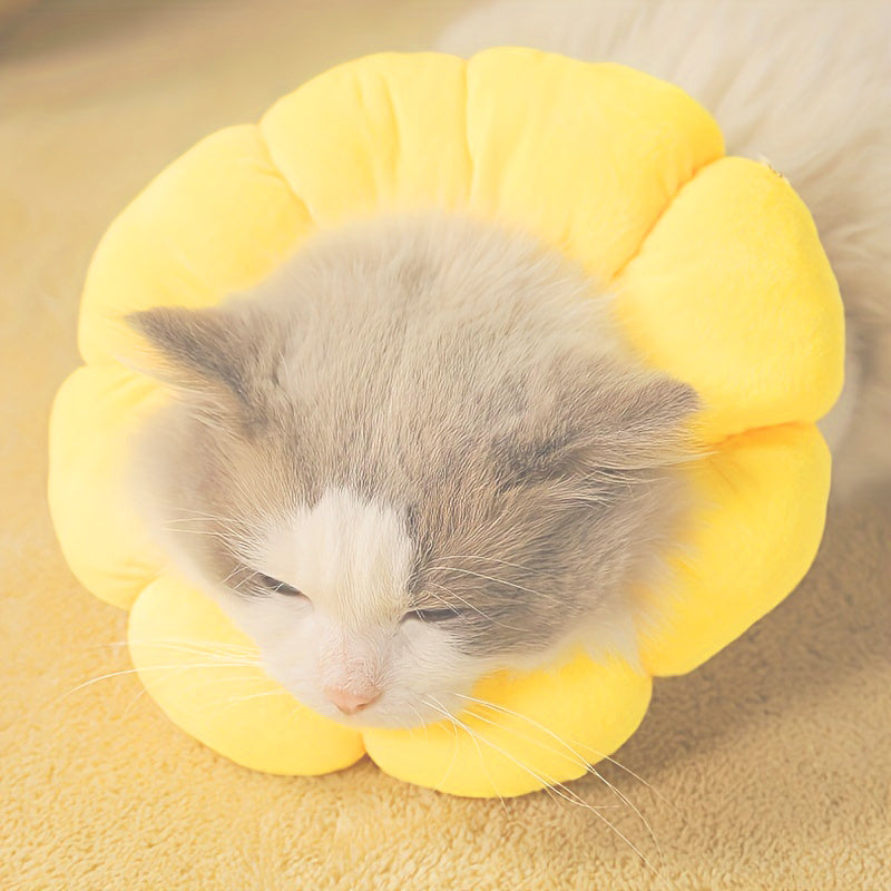 Cat Small Dog Recovery Collar | Cute Sunflower Neck Cone