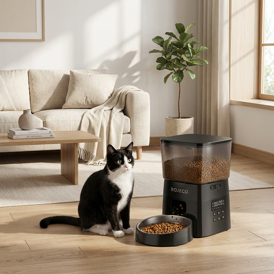 Button-Control Automatic Pet Feeder  MustLovePets