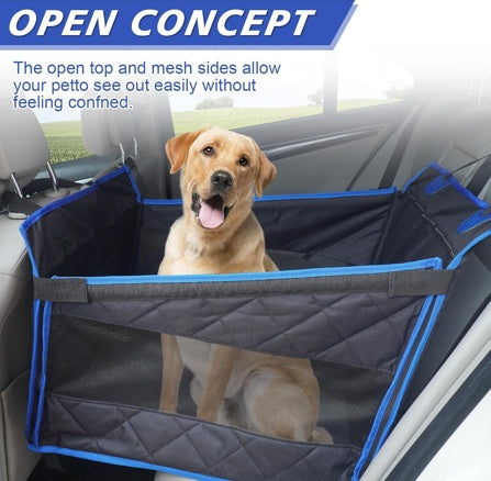 Moppson Dog Car Seat Booster - Large Black Waterproof Car Seat with Multiple Safety Options, Detachable Board &amp; Storage Bag for Medium Large Dogs