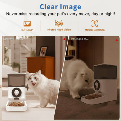 HEYBO Automatic Pet Feeder with Camera | Wi-Fi Enabled, Remote Control