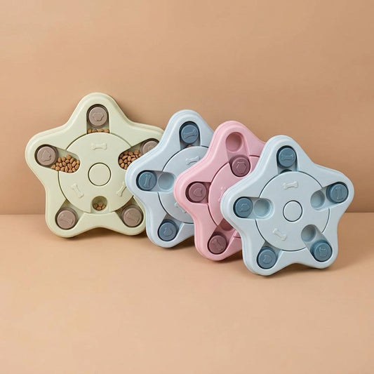 Interactive Slow Feeder Puzzle Bowl for Dogs & Cats (2 Pk, Random Shape)