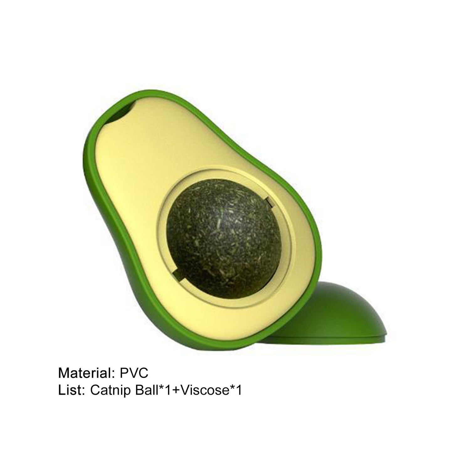 Cute Avocado Catnip Toys Cat Teeth Cleaning Toy - Interactive Pet Toys with Silvervine Ball for Cat Supplies
