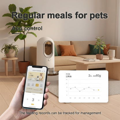 HEYBO Automatic Cat Feeder Timed Cat Food Dispenser Wifi with APP Control for Remote