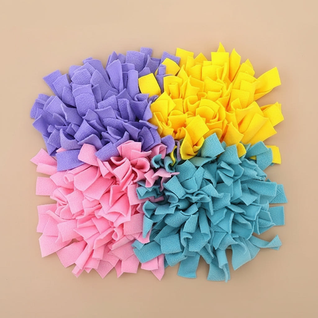 Washable Snuffle Smelling Mats for Pet Dogs Anti-Slip Nose Training Blanket Sniffing Pads Dog Puzzle Toys