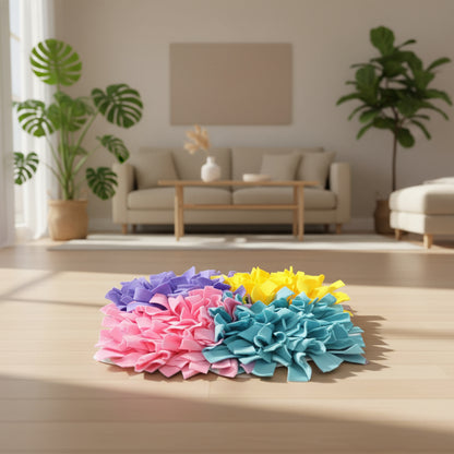 Furryforest Washable Snuffle Smelling Mats for Pet Dogs Anti-Slip Nose Training Blanket Sniffing Pads Dog Puzzle Toys