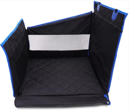 Moppson Dog Car Seat Booster - Large Black Waterproof Car Seat with Multiple Safety Options, Detachable Board &amp; Storage Bag for Medium Large Dogs