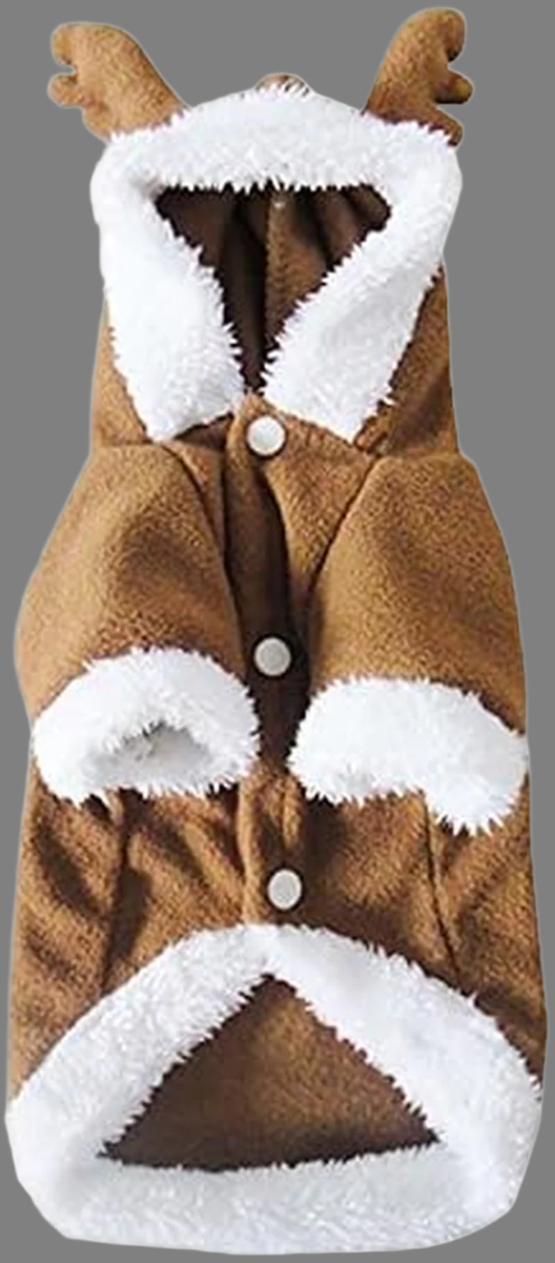 Christmas Reindeer Dog Costume, Winter Funny Pet Hoodies, Warm Puppy Clothes for Small Dogs Costumes (S)