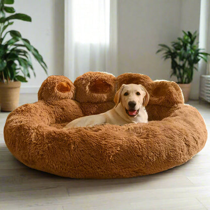 Cute Bear Paw Dog Bed Plush Winter Warm Mat Pets Kennel Large Dog Sleeping Bed Puppy Cat Sofa Blanket Cushion Pets Accessories