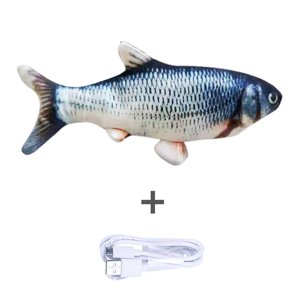 Electronic Pet Cat Toy - Interactive Fish-Shaped USB Rechargeable Cat Toy