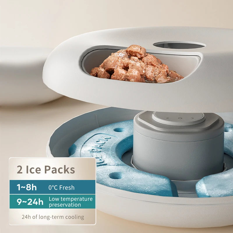 6 Meals Automatic Pet Feeder Smart Cat Food Dispenser for Wet & Dry Food Kibble Dispenser Accessories Auto Feeder for Cat