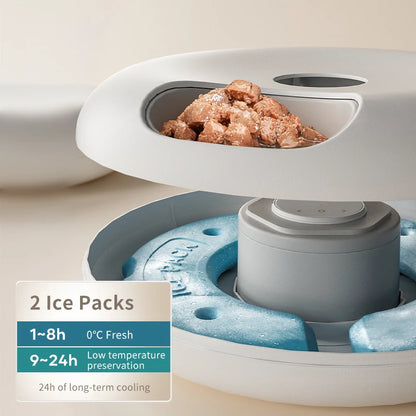 6 Meals Automatic Pet Feeder Smart Cat Food Dispenser for Wet & Dry Food Kibble Dispenser Accessories Auto Feeder for Cat