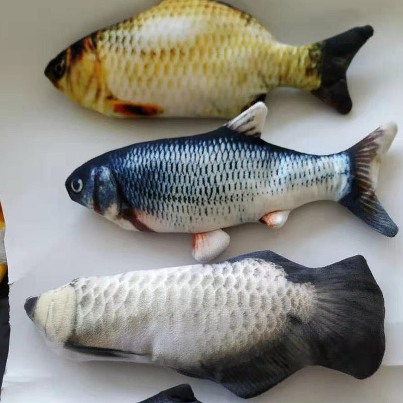 Electronic Pet Cat Toy - Interactive Fish-Shaped USB Rechargeable Cat Toy