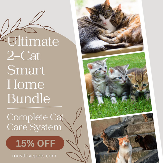 Purrfect Pair Smart Home Bundle | Complete Cat Care System | Must Love Pets (15% OFF)
