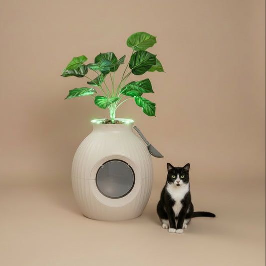 Smart Plant Cat Litter Box with Electronic Odor Removal & Sterilization