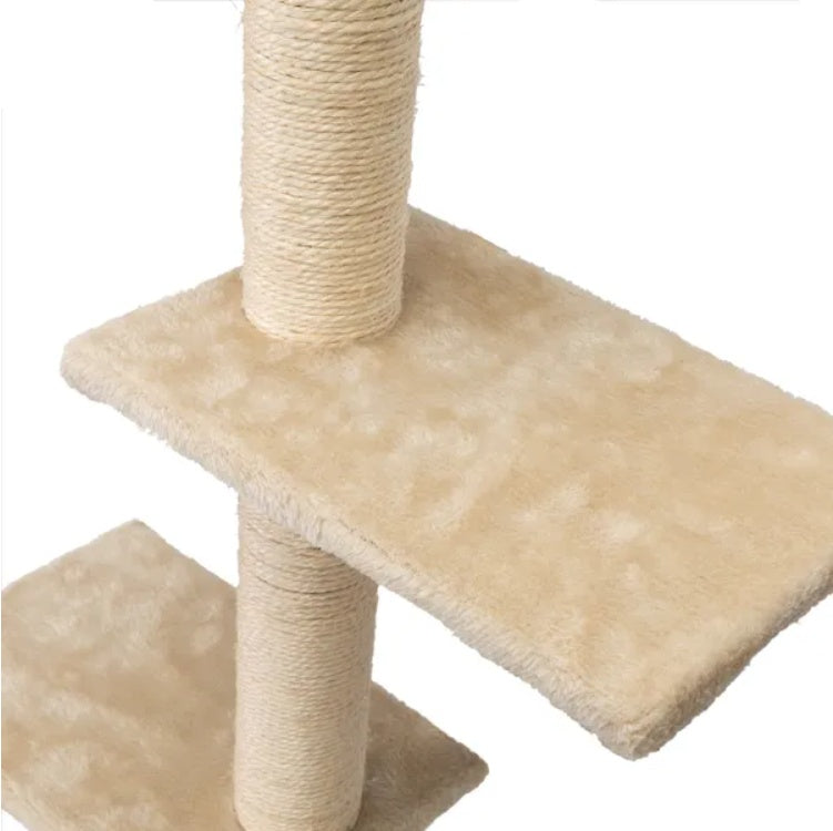 5 Pcs Wall Mounted Cat Climber Set - Floating Cat Shelves And Perches - Cat Activity Tree With Scratching Posts - Modern Cat Furniture