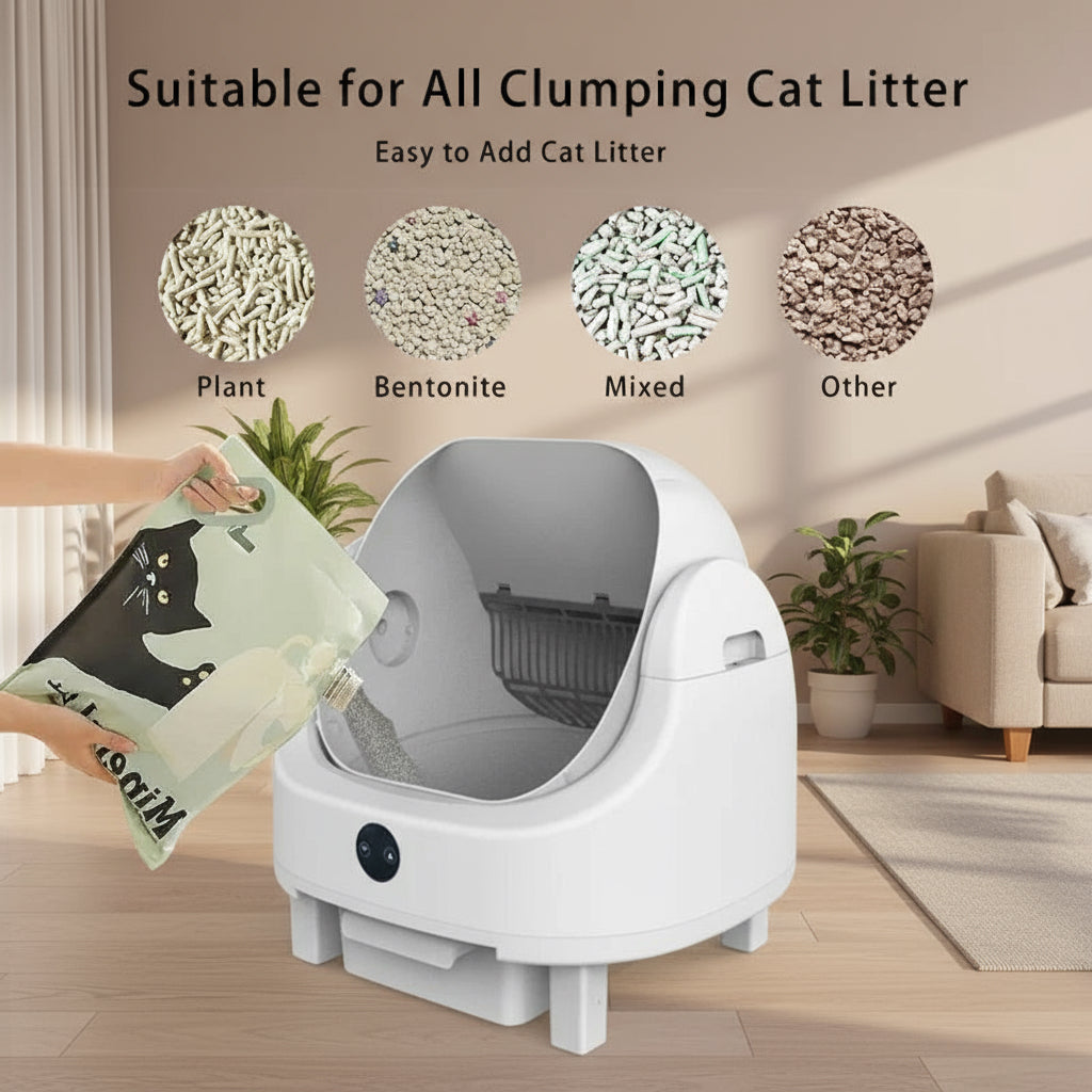 HEYBO Open Top Smart Cat Litter Box — Automatic Self-Cleaning US Spot Delivery within 3 Days