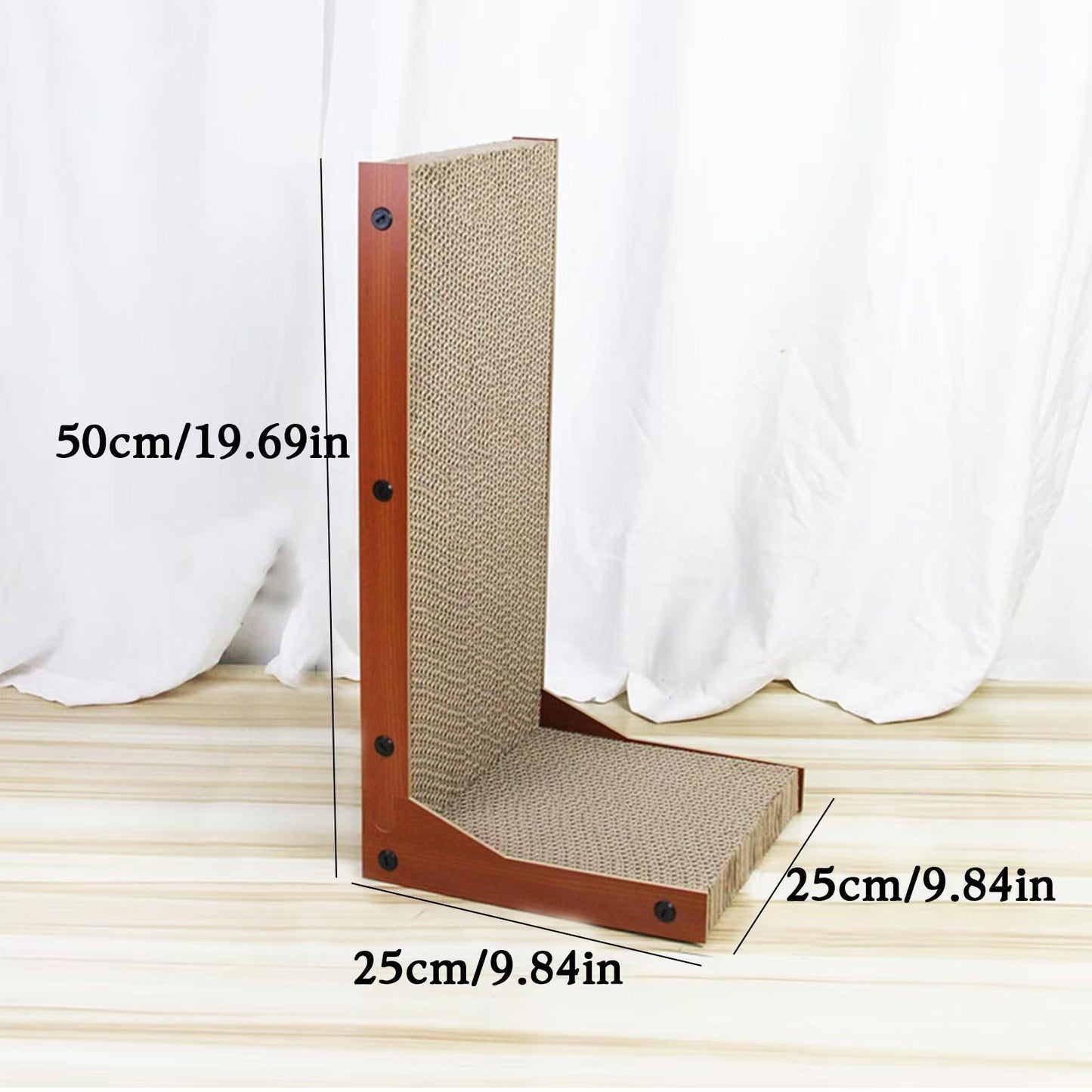 L-Shaped Cat Scratching and Lounging Board - Multi-Functional Pet Furniture for Scratching and Relaxation