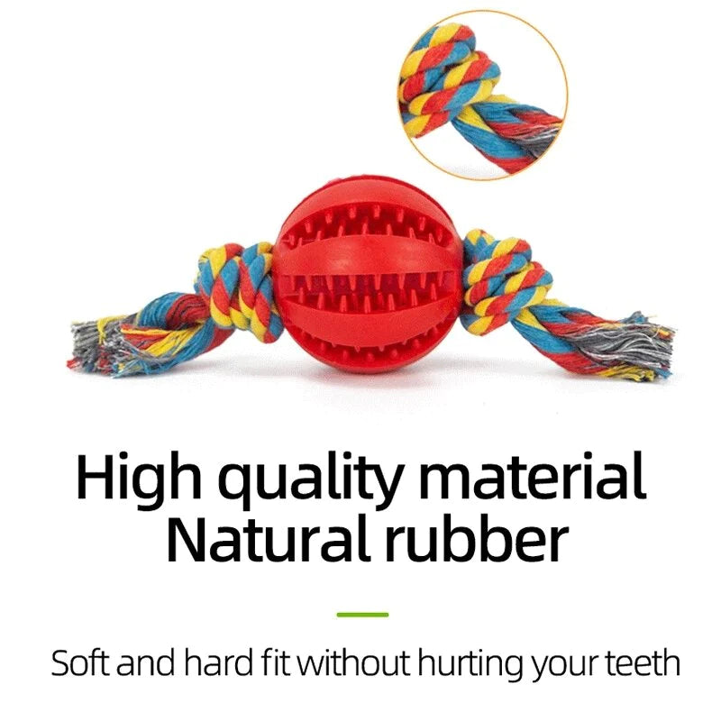 Dog Toy Interactive Bal for Dog Chewing Toys for Pet Tooth Cleaning Dog Food Ball Solid Toy Ball Dog Chewing