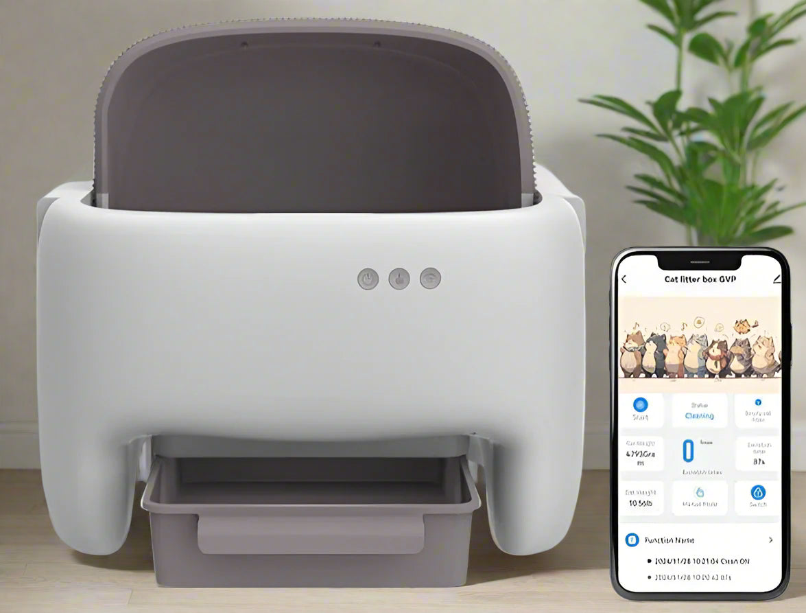 HEYBO Self Cleaning Litter Box Automatic Cat Litter Box with Safety Protection