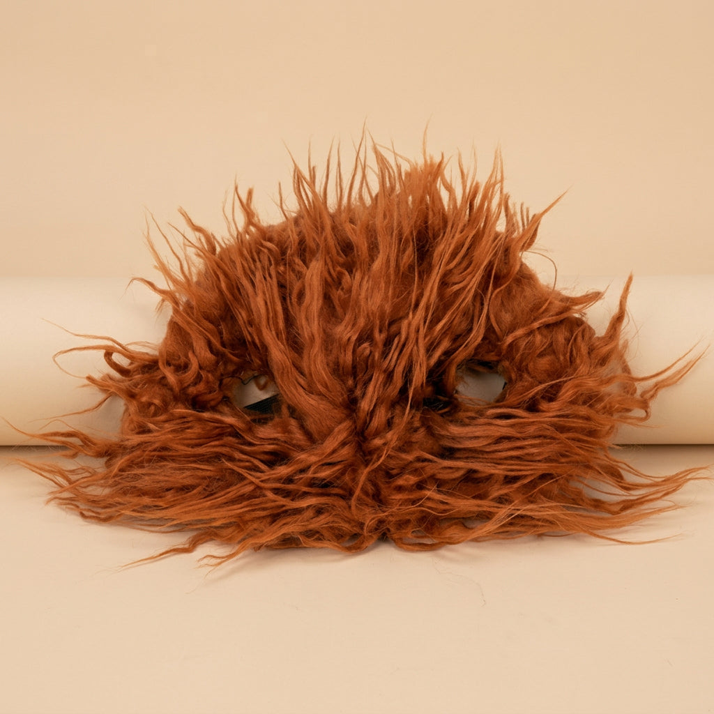 red Brown wig on a tan background
