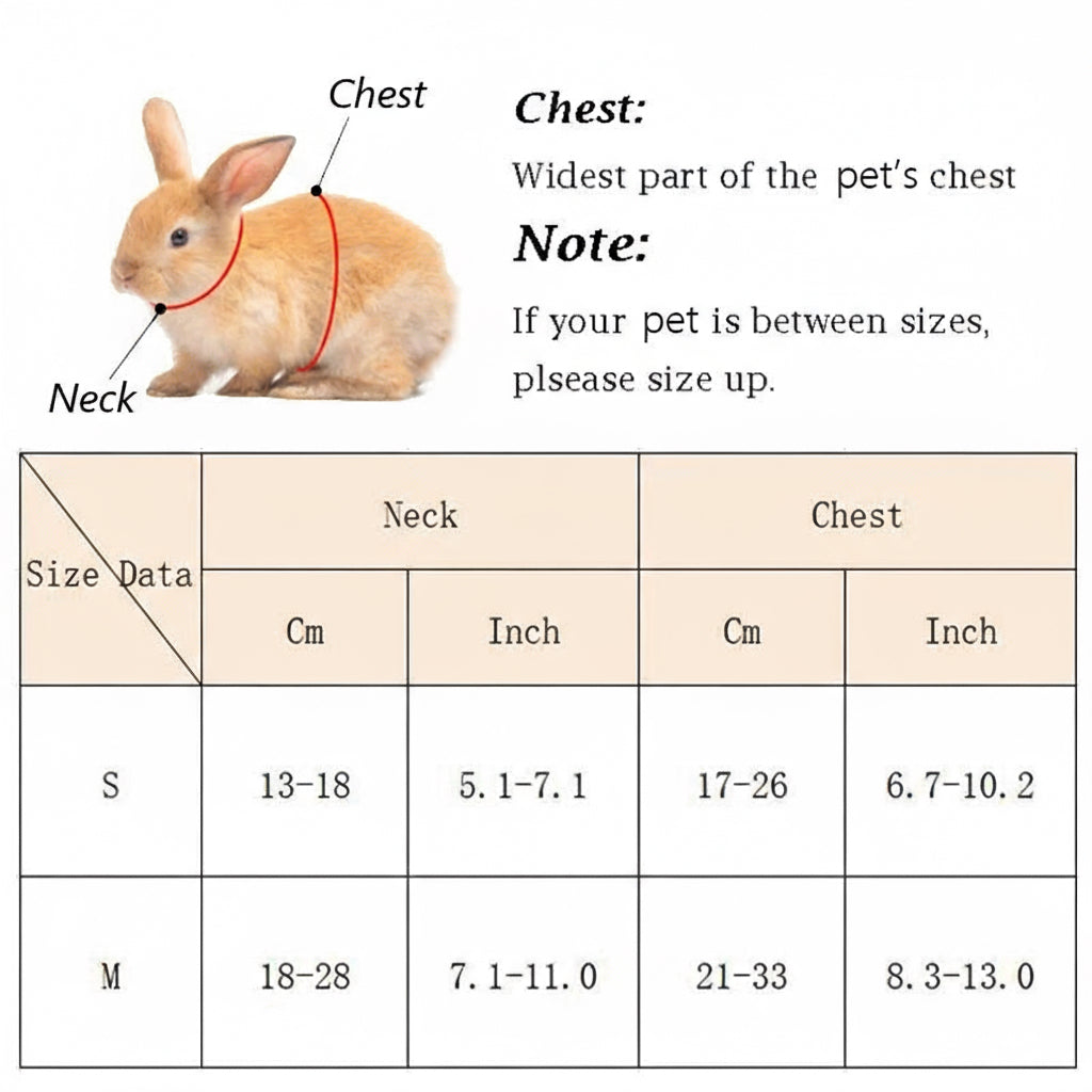 Cartoon Rabbit Harness and Leash Set Walking Adjustable Pet Harnesses for Small Animals Bunny Guinea Pig Mascotas Accessories