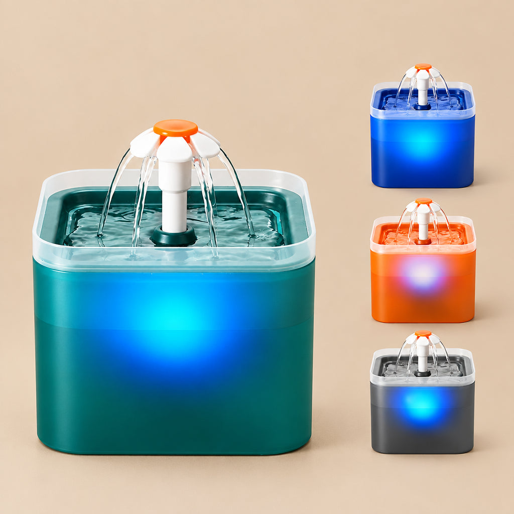 2L USB Pet Water Fountain with LED Indicator