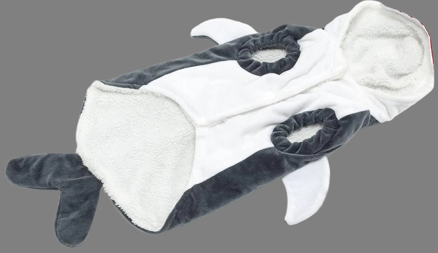 Funny Dog Cat Shark Costumes, Pet Halloween Christmas Cosplay Dress, Adorable Grey Shark Pet Costume, Animal Fleece Hoodie Warm Outfits Clothes (S Size)