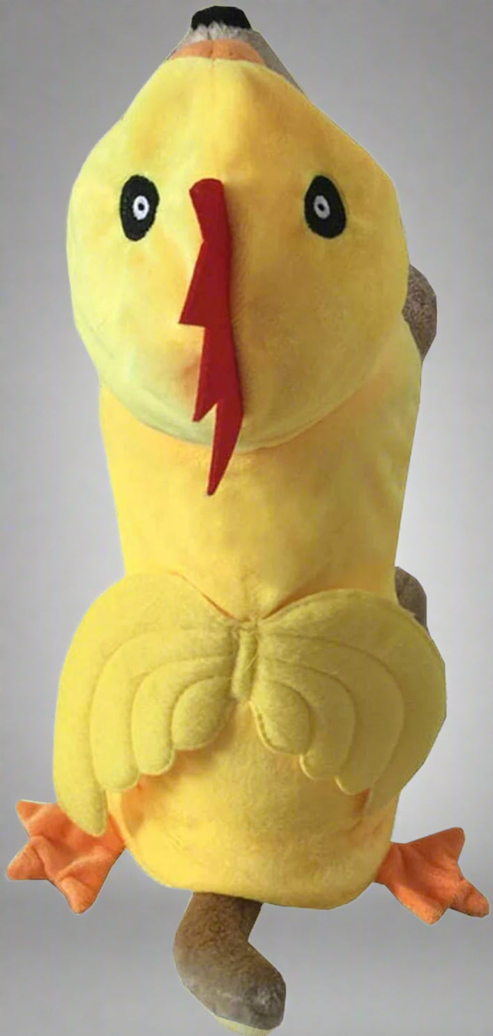 Funny Dog Chicken Costume, Pet Halloween Christmas Rooster Cosplay Dress, Adorable Cat Apparel Animal Warm Outfits Clothes(Xl Size, Yellow)