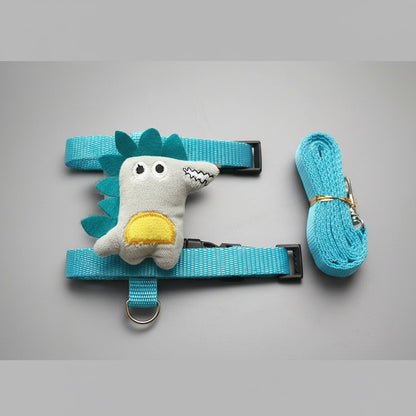 Cartoon Rabbit Harness and Leash Set Walking Adjustable Pet Harnesses for Small Animals Bunny Guinea Pig Mascotas Accessories