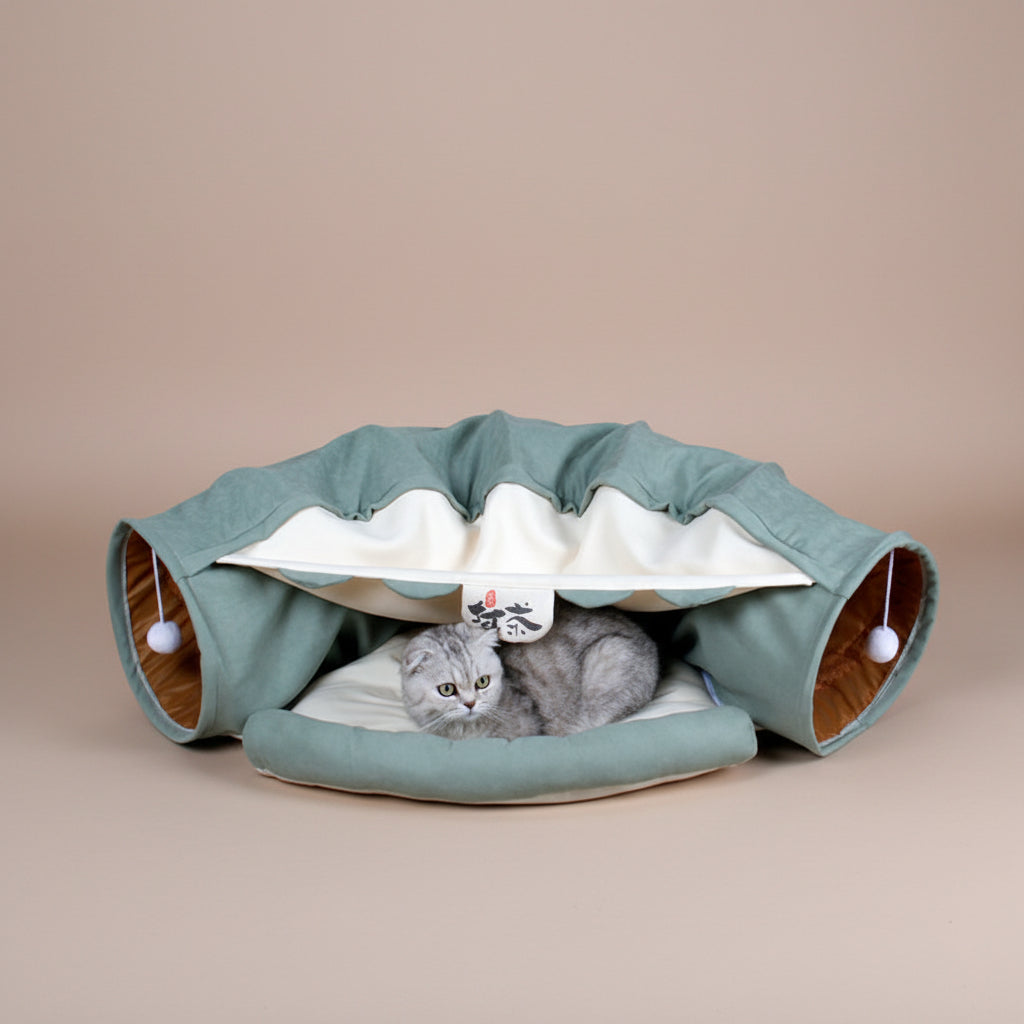 Pet Cats Tunnel Interactive Play Toy Mobile Collapsible Ferrets Rabbit Bed Tunnels Indoor Toys Kitten Exercising Products