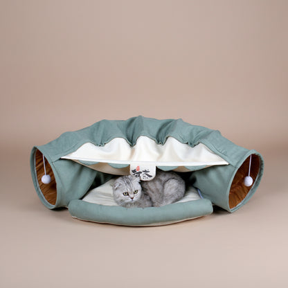 Pet Cats Tunnel Interactive Play Toy Mobile Collapsible Ferrets Rabbit Bed Tunnels Indoor Toys Kitten Exercising Products