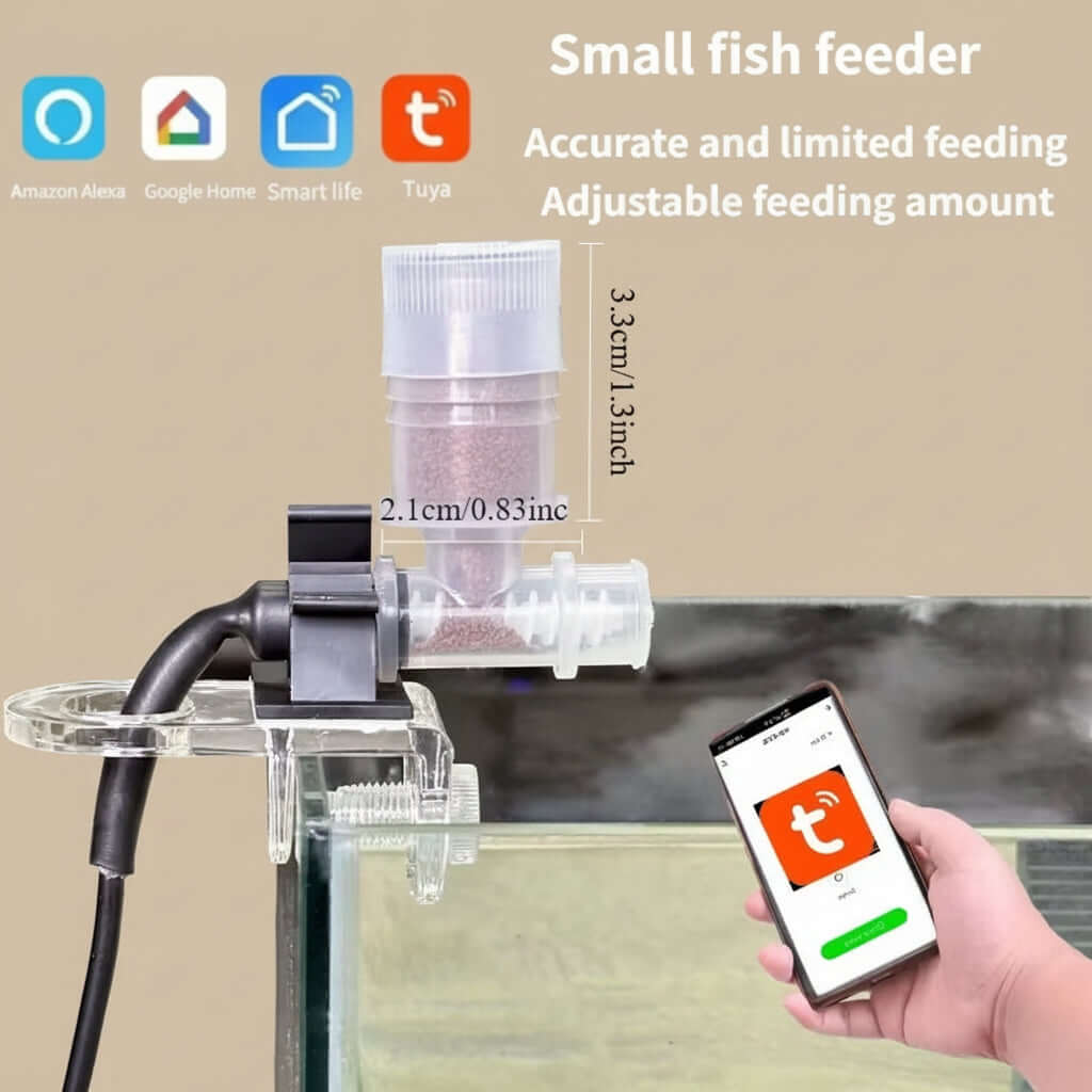 Fish Tank Feeder Mobile Phone Remote Control Intelligent Timing Feeder Ornamental Fish Turtle Food Aquarium Automatic Feeder