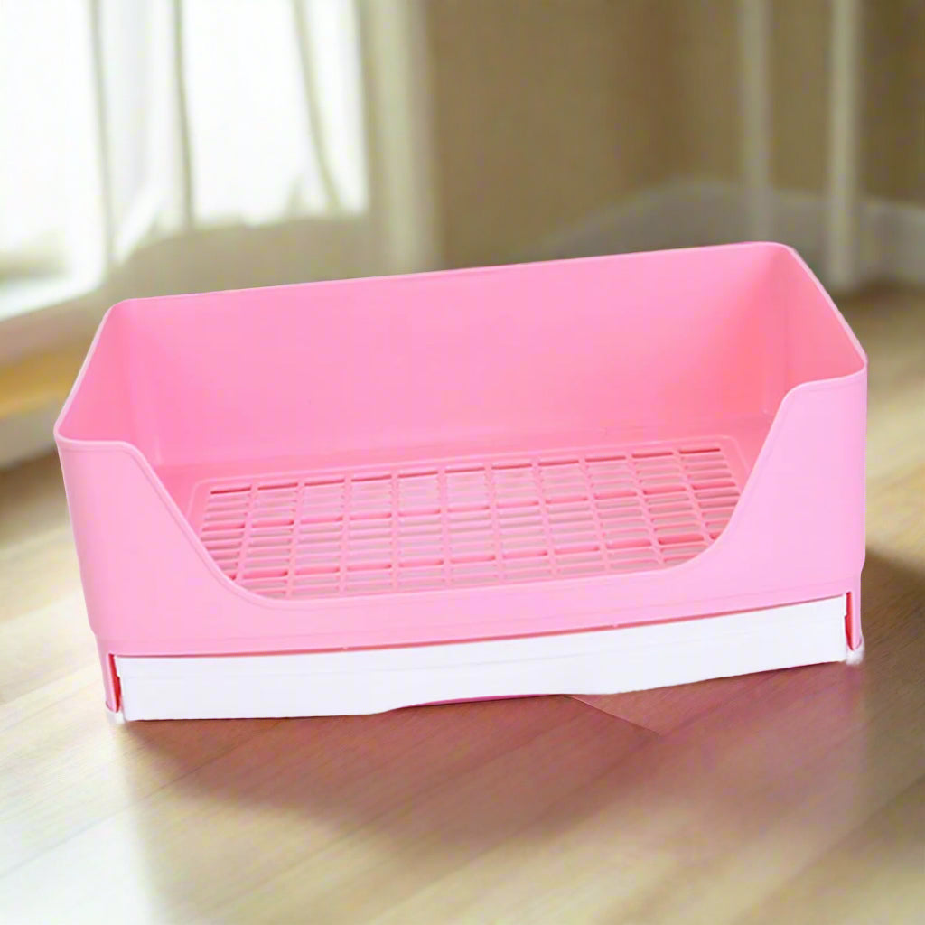 Rabbit Litter Box Portable Non Slip Bottom Pan Bunny Potty Trainer Corner for Chinchillas Ferrets Small Animals Pet Accessories