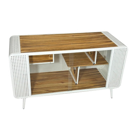 55.12 inch Spacious Cat House with Tempered Glass for Living Room, Hallway, Study and Other Spaces