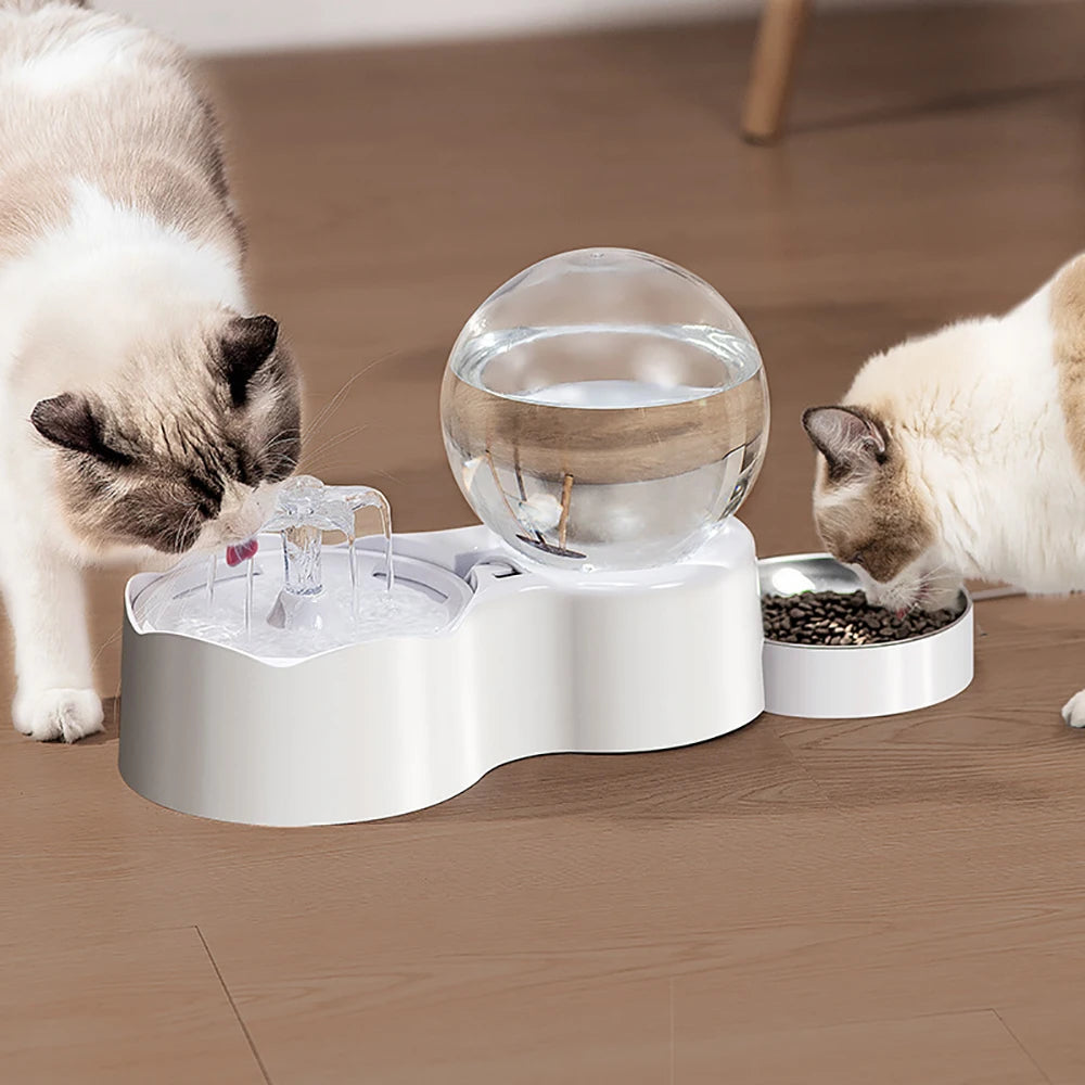 2.3L Automatic Cat Water Fountain with Faucet Dog Water Dispenser Transparent Filter Drinker Pet Sensor Auto Drinking Feeder