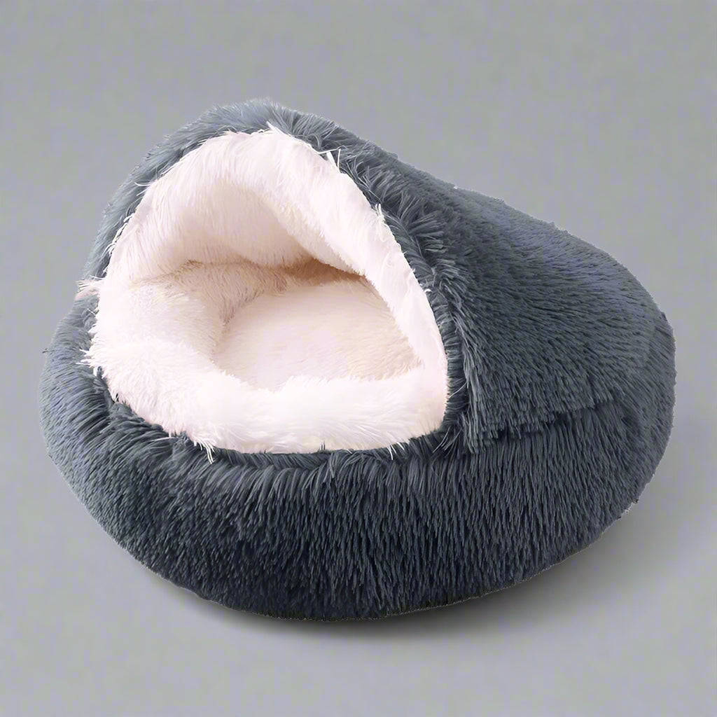 Plush Pet Cat Bed round Cat Cushion Cat House 2 in 1 Warm Cat Basket Pet Sleep Bag Cat Nest Kennel for Small Dog Cat Dog Bed