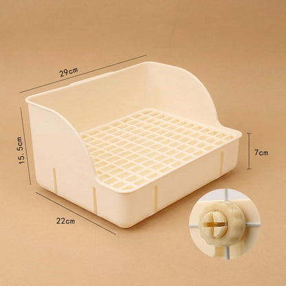 Beige pet ramp with dimensions on a white background