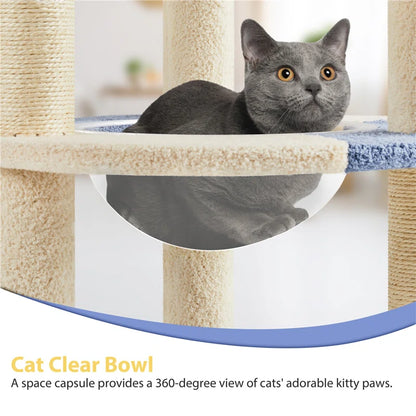 Gillispie Cat Tree with Clear Bowl