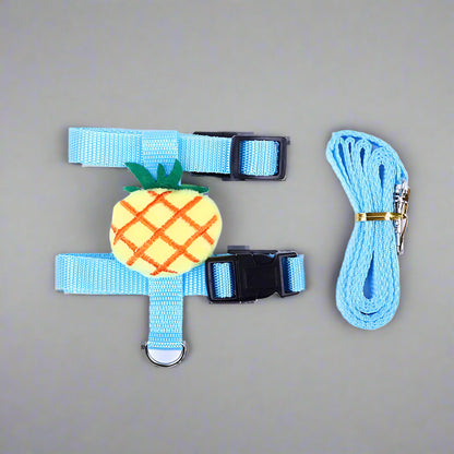 Cartoon Rabbit Harness and Leash Set Walking Adjustable Pet Harnesses for Small Animals Bunny Guinea Pig Mascotas Accessories