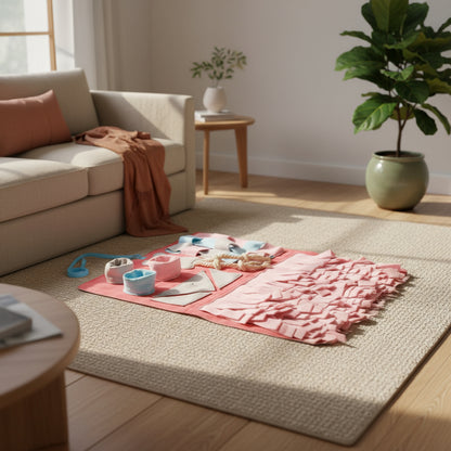 Furryforest Washable Snuffle Smelling Mats for Pet Dogs Anti-Slip Nose Training Blanket Sniffing Pads Dog Puzzle Toys