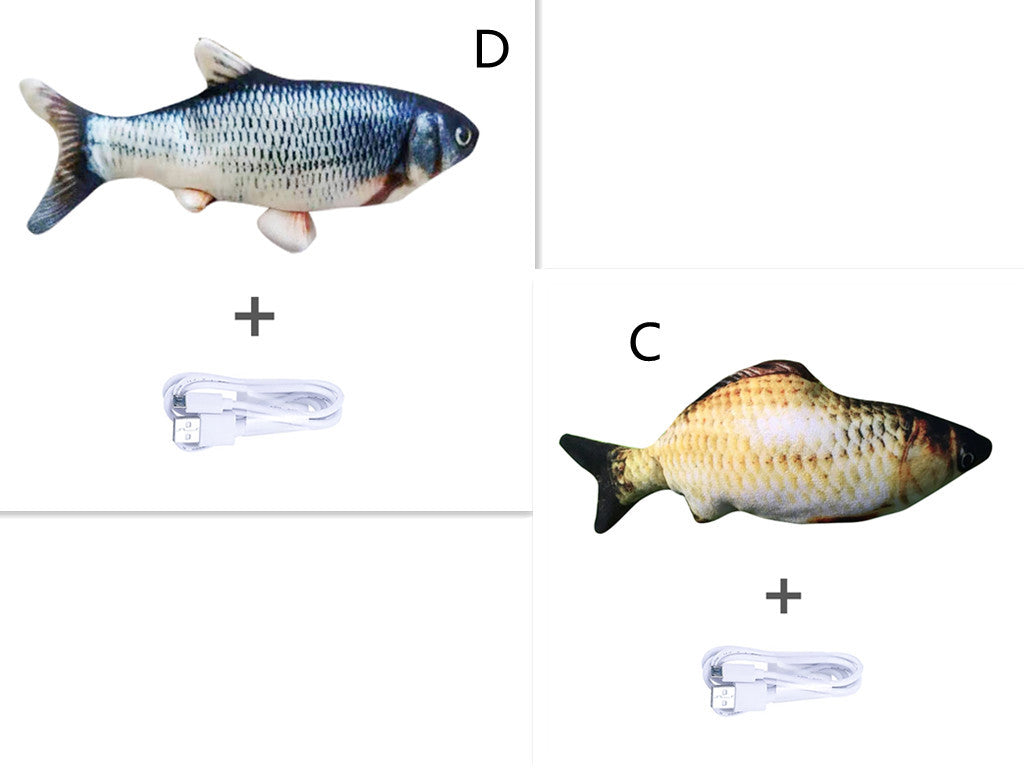 Electronic Pet Cat Toy - Interactive Fish-Shaped USB Rechargeable Cat Toy
