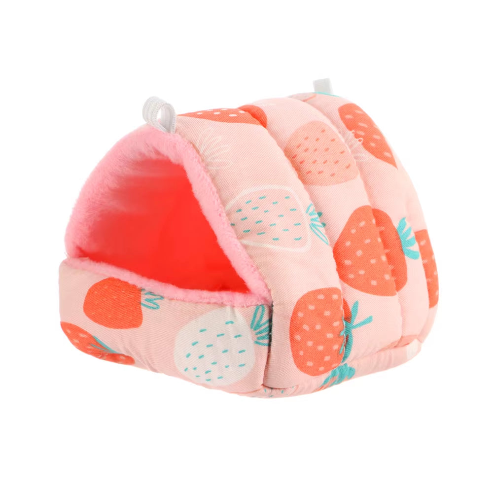 DIY Cute Mini Cage Rabbit Squirrel Winter Warm Mat Guinea Pig Nest Hamster House Small Animal Sleeping Bed Pet Hanging Cage