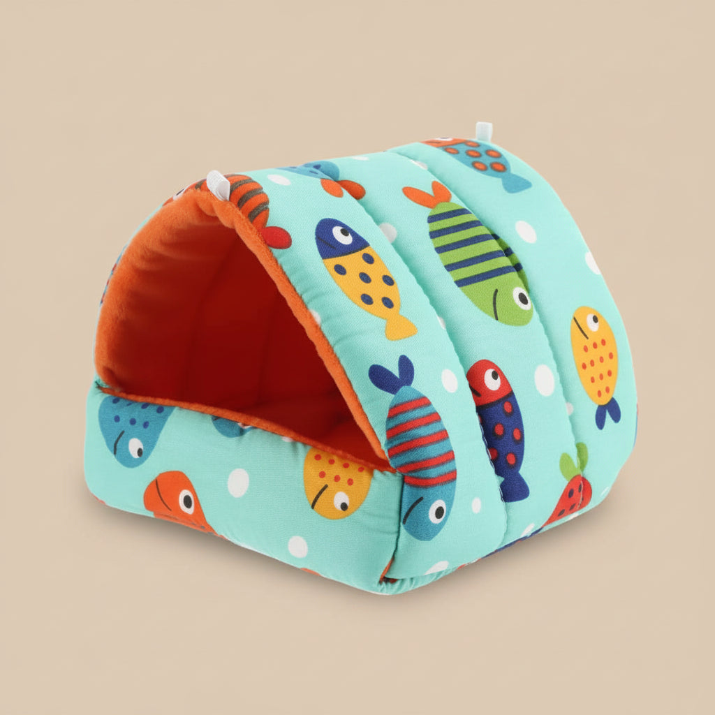 DIY Cute Mini Cage Rabbit Squirrel Winter Warm Mat Guinea Pig Nest Hamster House Small Animal Sleeping Bed Pet Hanging Cage