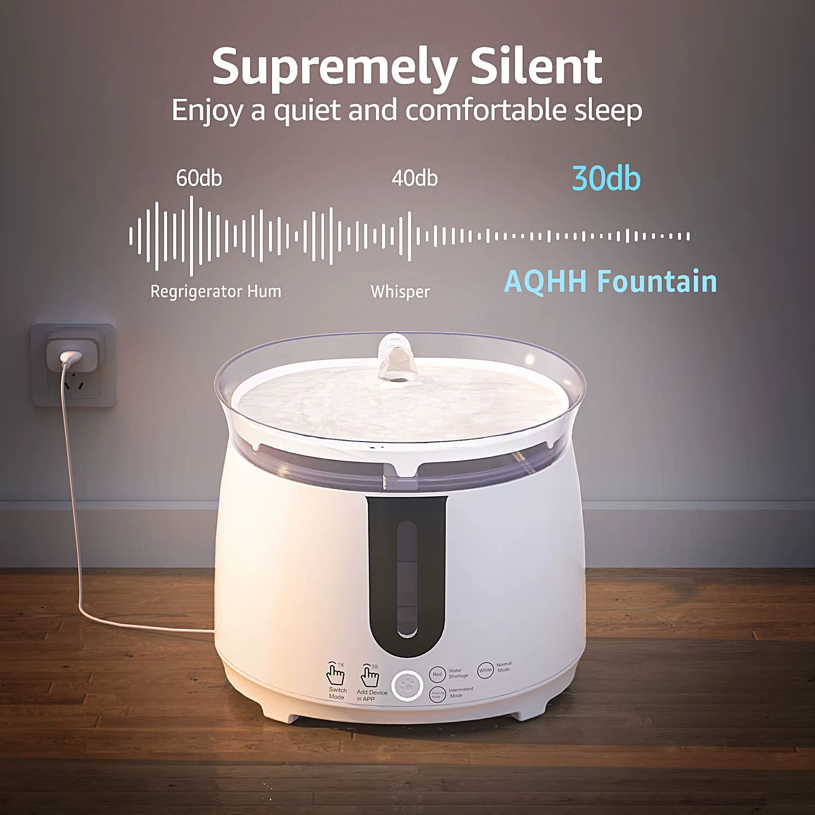 Cat Water Fountain Auto Filter Wireless Smart Pet Cat Drinker Bowl 2L Recirculate Filtring Drinker for Cats Pet Water Dispenser