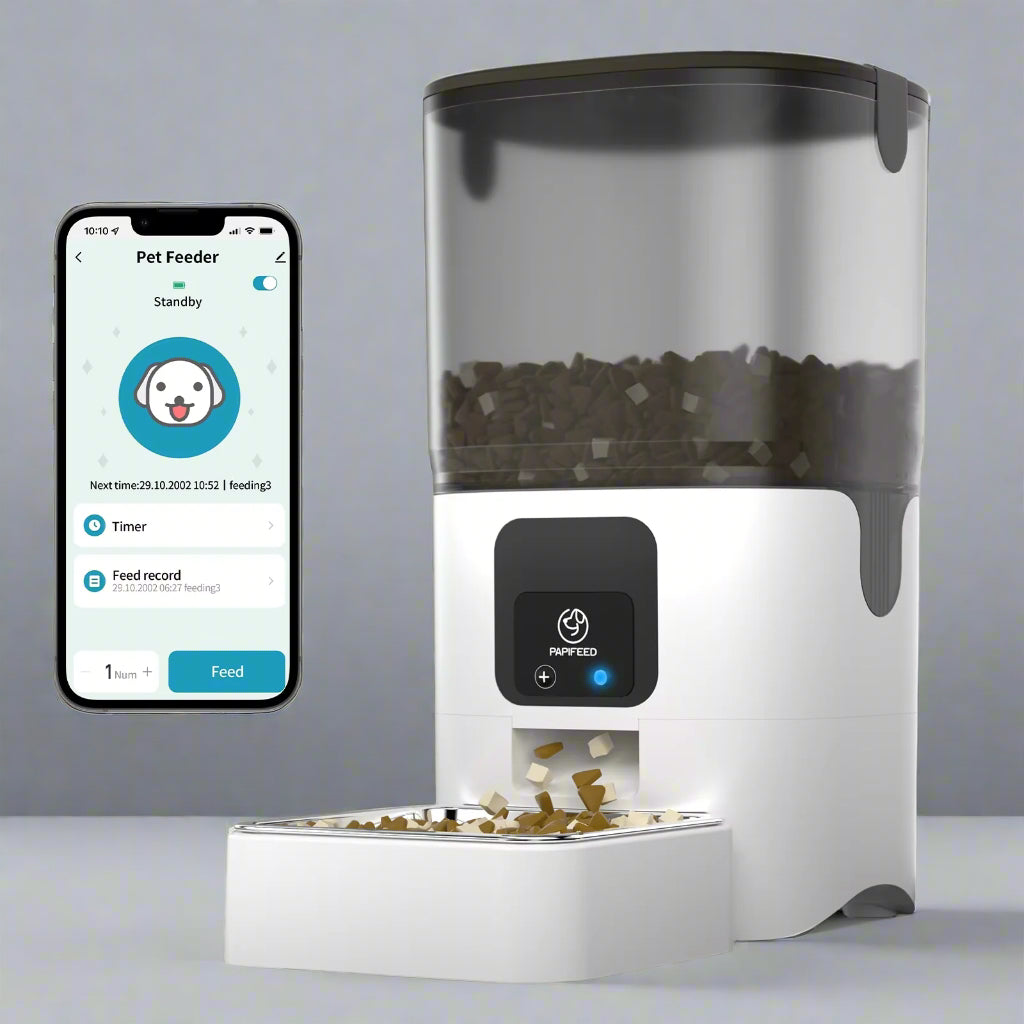 Smart Automatic Cat Feeders Wifi Pet Feeder with APP Control for Remote Feeding Detachable for Easy Clean Cat Food