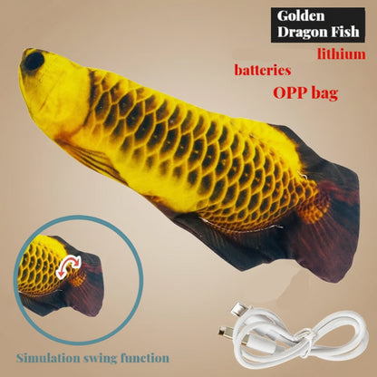 Electric Cat Toy Fish Pet Cat Toys Simulation Fish Swing Kitten Dance Fish Toy Funny Cats Chewing Playing Supplies USB Charging