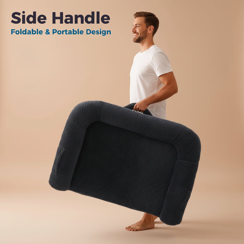 Foldable Dog Bed for Adult, Kids, Plush Pet Couch Bed for Large Dogs, Washable Pet Sofa Bed with Non-Slip Bottom Dog Accessories