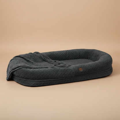 Large Bolster Bed with Blanket