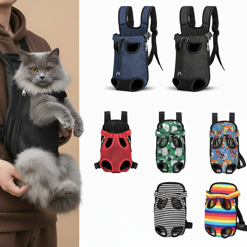 Adjustable Cat Carrier Bag Pet Double Shoulder Backpack Portable Bag Outdoor Travel Camping Hiking Cat Bag Dog Bag