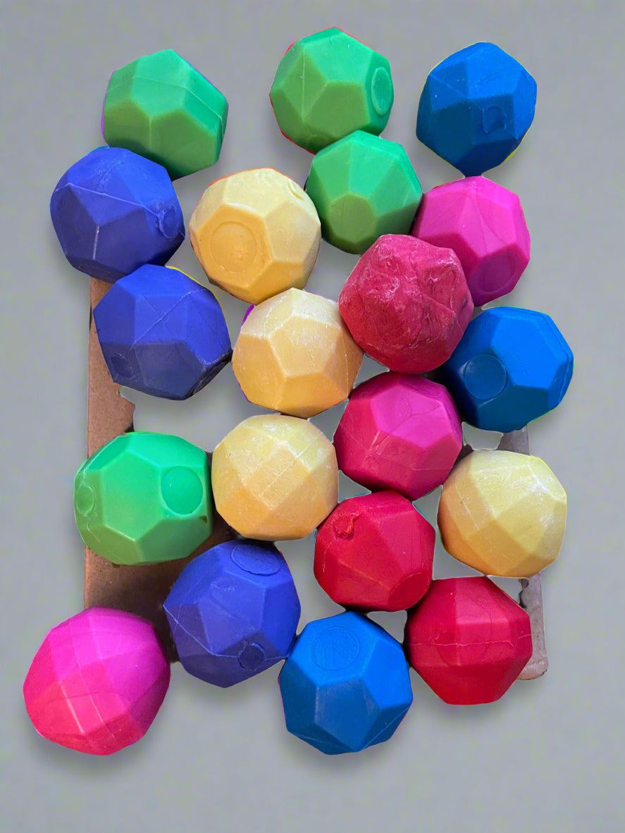 Vo-Toys Cat Crazy Wacky Balls 20 Pack Bulk Erratic Rubber Wild Kitten Toy Color